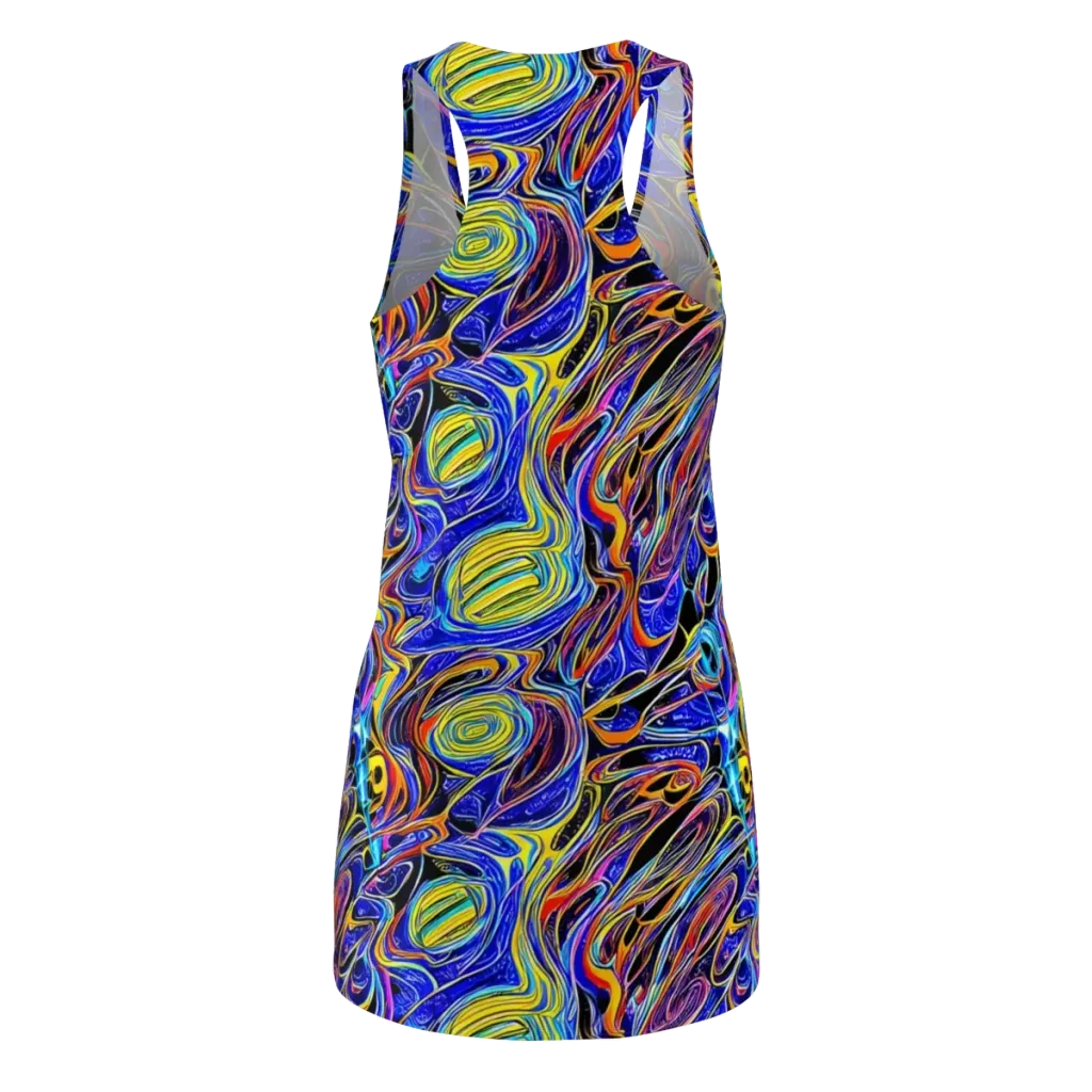 Sonic Saffron on Racerback Dress — Back