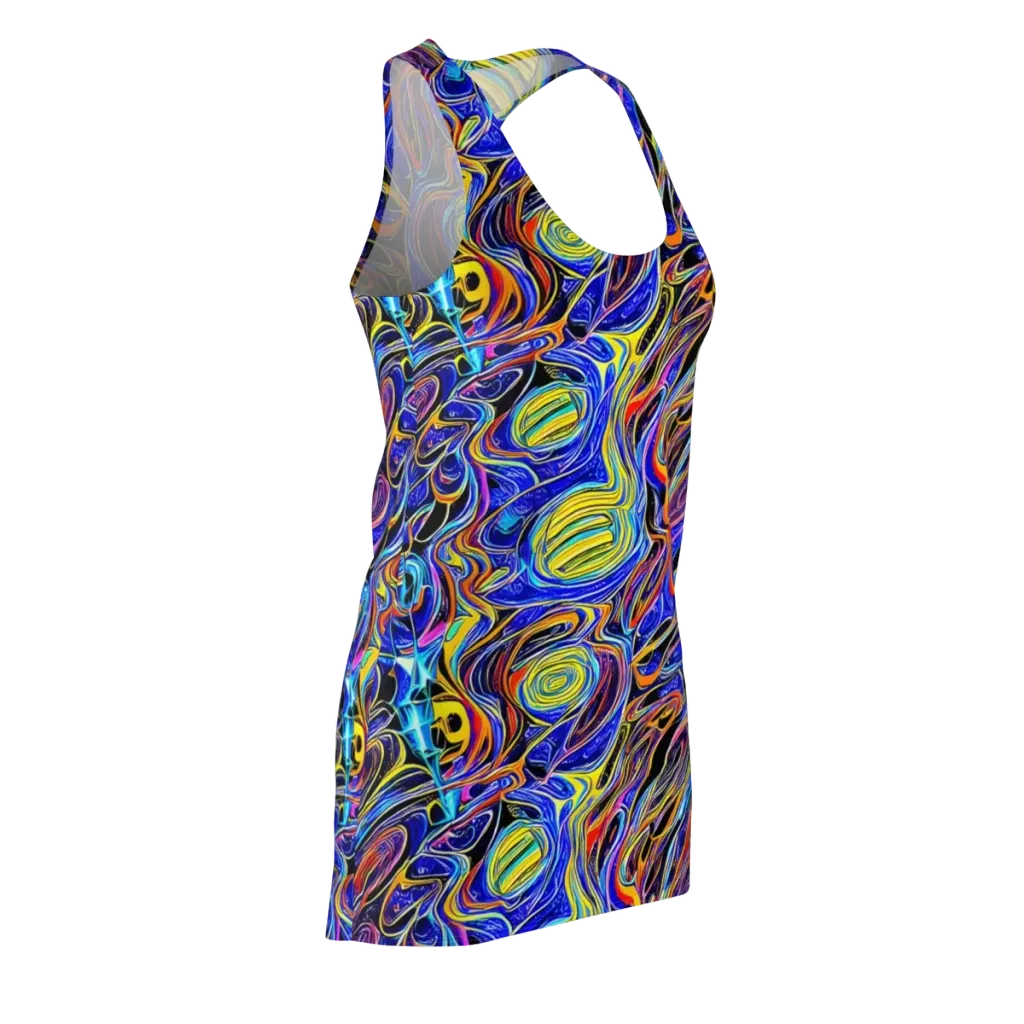 Sonic Saffron on Racerback Dress — Front Side