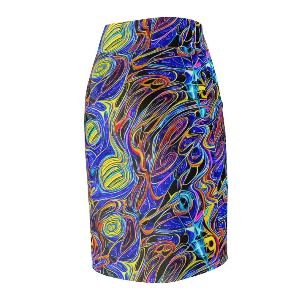Sonic Saffron on Pencil Skirt — Back Side
