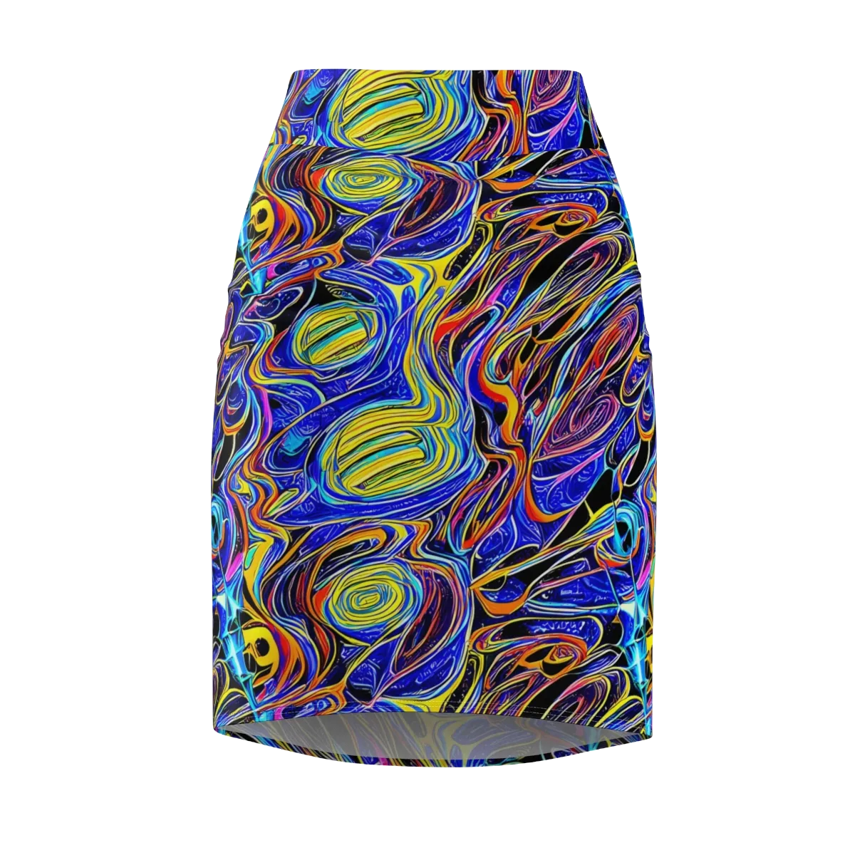 Sonic Saffron on Pencil Skirt — Front