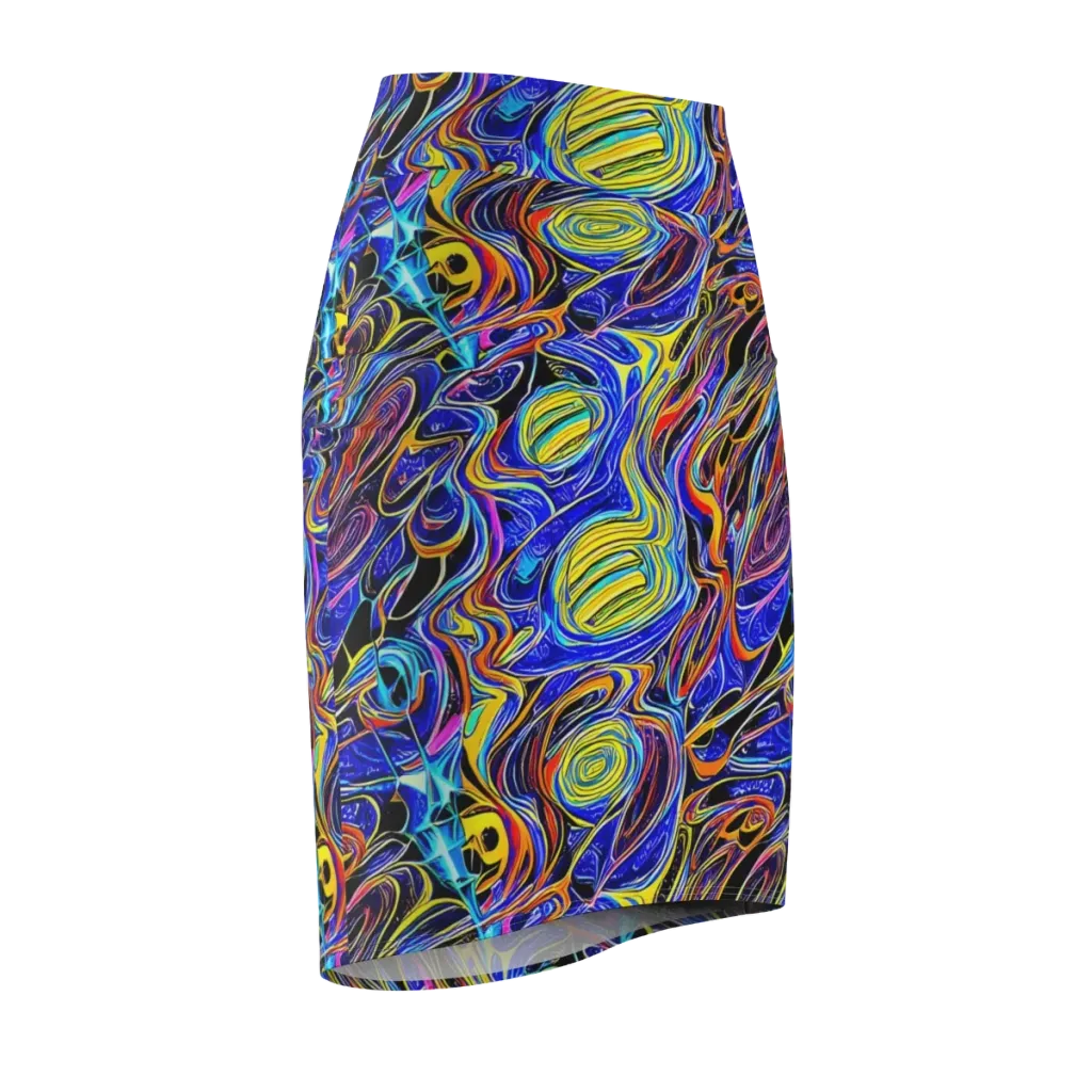Sonic Saffron on Pencil Skirt — Front Side