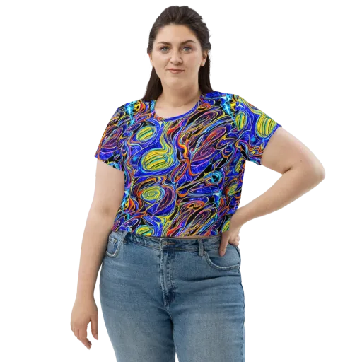 Sonic Saffron on a Crop Tee