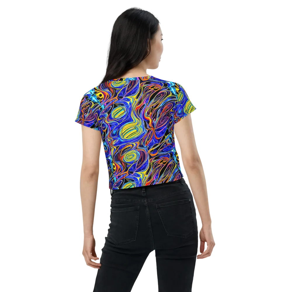 Sonic Saffron on Crop Tee — Back