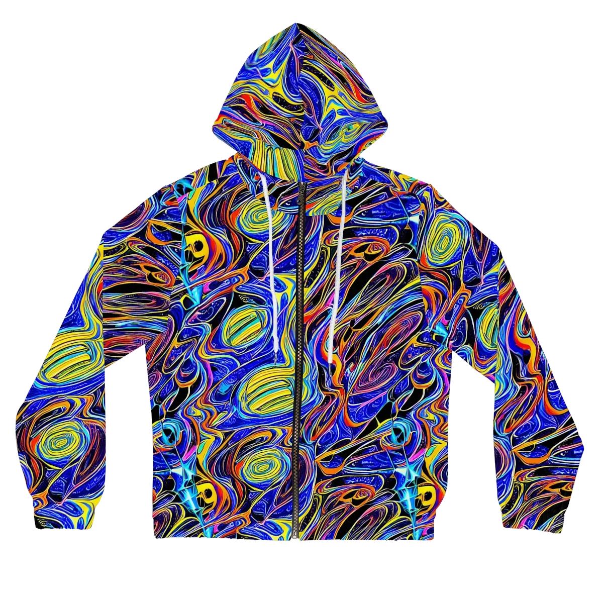 Sonic Saffron on Women's Full-Zip Hoodie — Front
