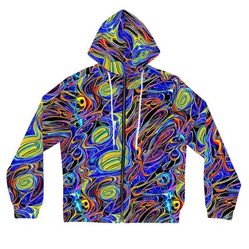 Sonic Saffron on a Women's Full-Zip Hoodie