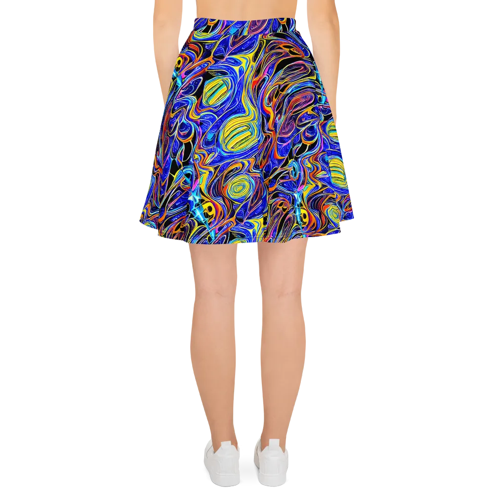 Sonic Saffron on Skater Skirt — Back