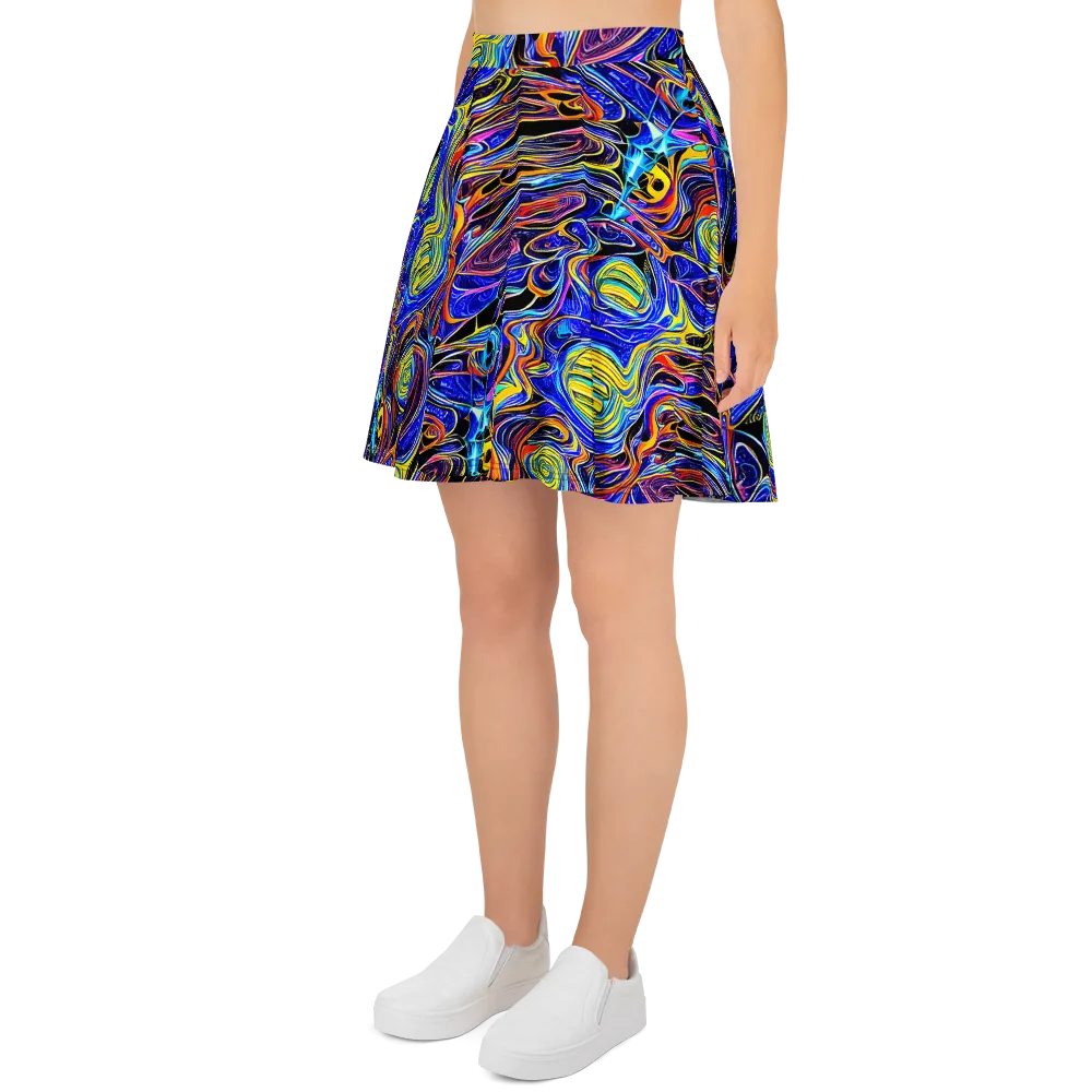 Sonic Saffron on Skater Skirt — Left