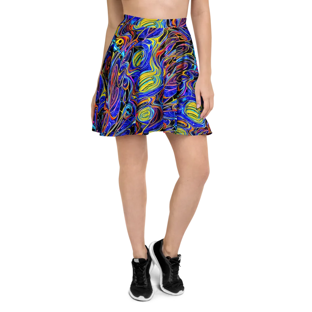 Sonic Saffron on Skater Skirt — Front
