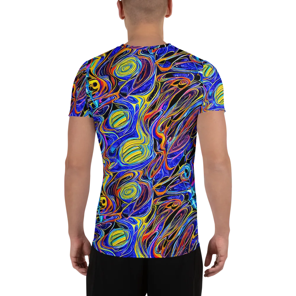 Sonic Saffron on Men's Athletic T-Shirt — Back