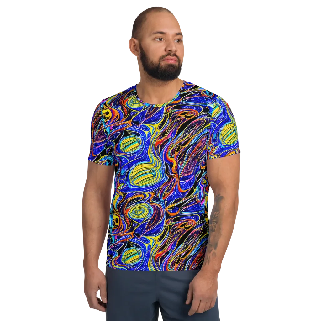Sonic Saffron on Men's Athletic T-Shirt — Front