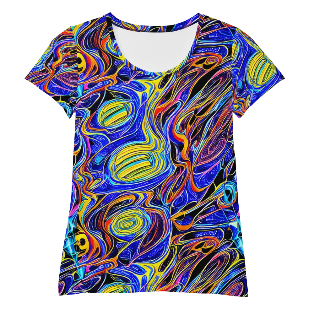 Sonic Saffron on Women's Athletic T-Shirt — Front