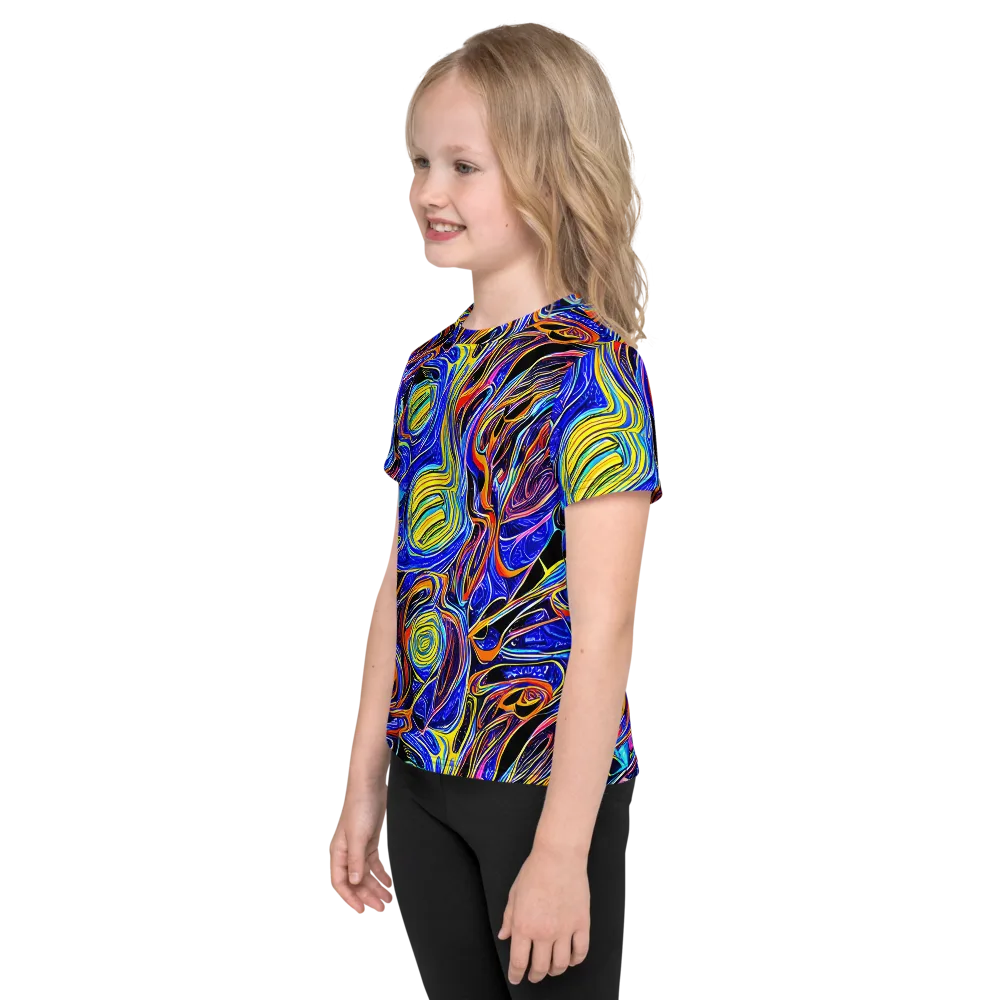 Sonic Saffron on Kids Crew Neck T-Shirt — Left