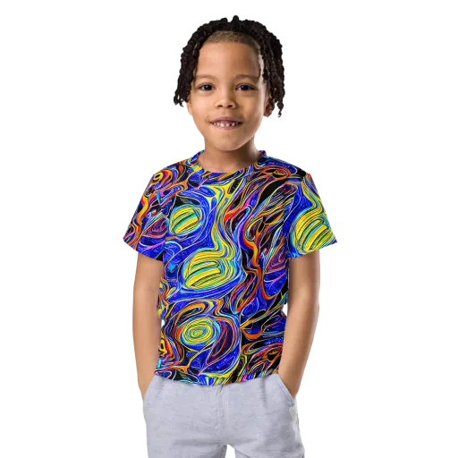 Sonic Saffron on a Kids Crew Neck T-Shirt