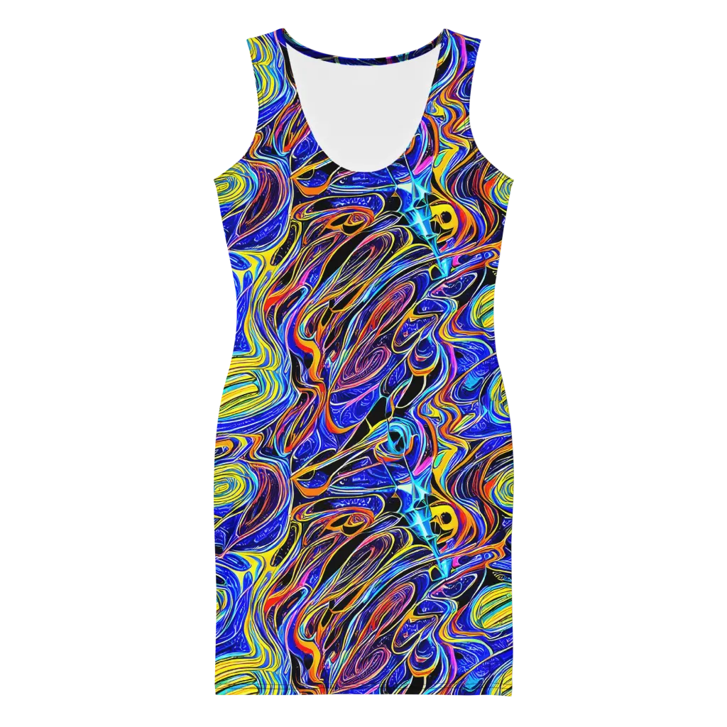Sonic Saffron on Bodycon Dress — Front