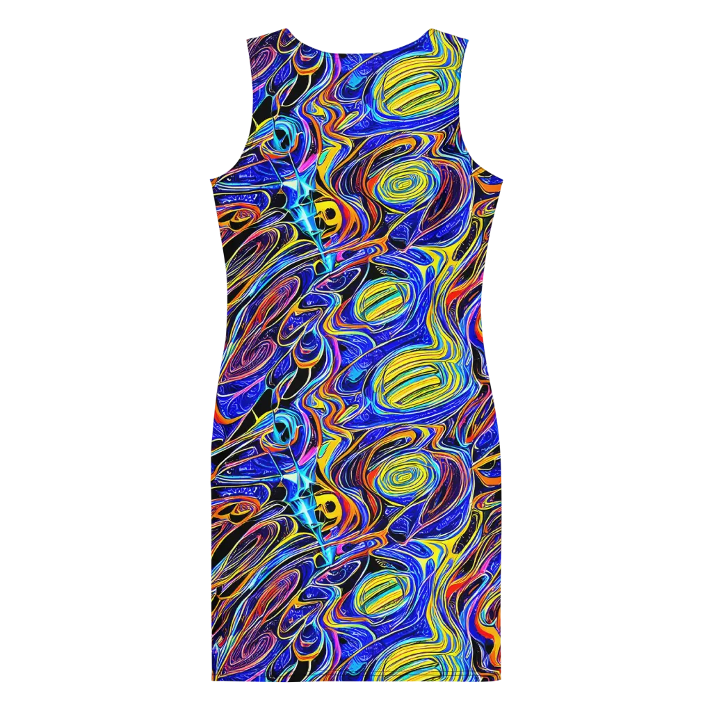 Sonic Saffron on Bodycon Dress — Back