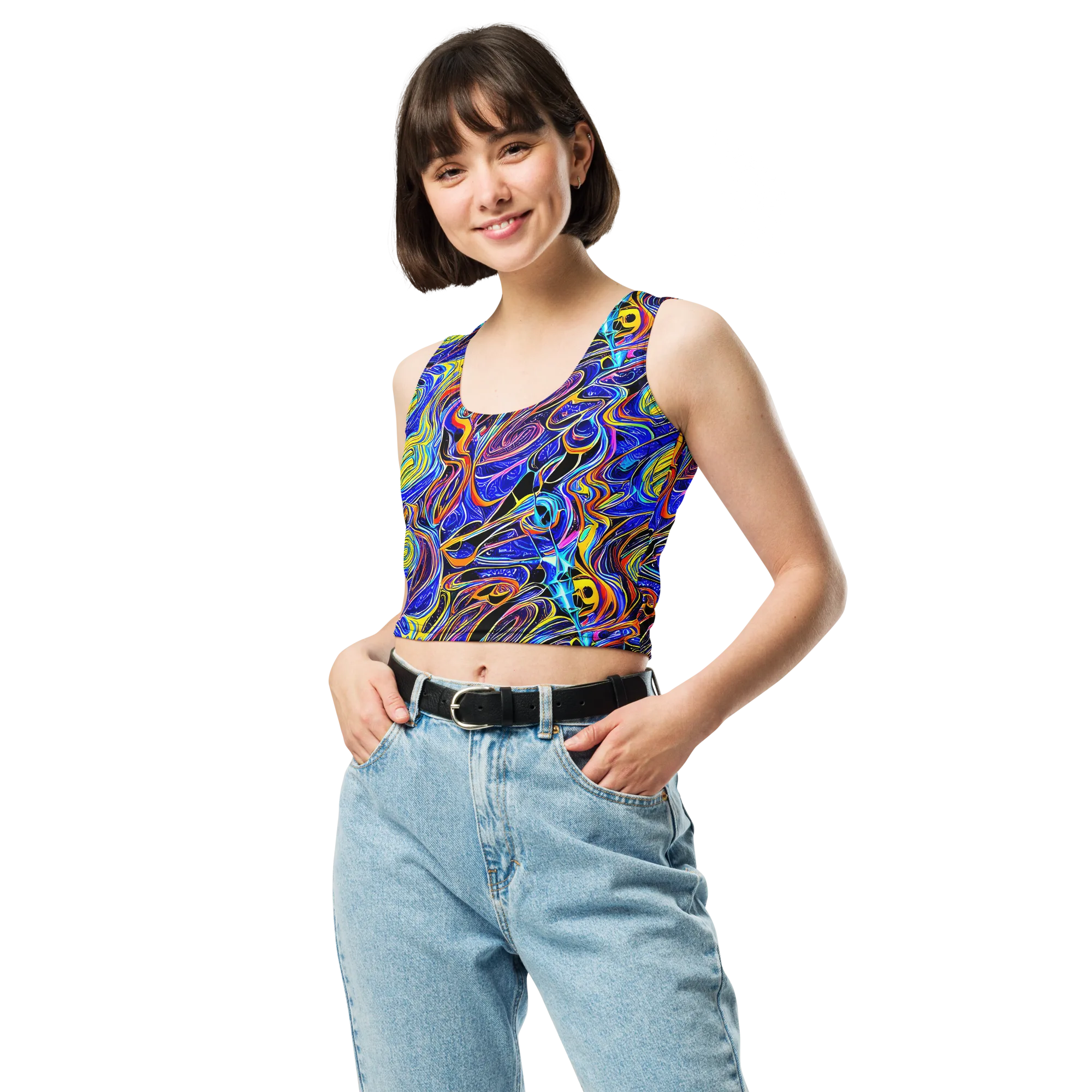 Sonic Saffron on Crop Top — Front