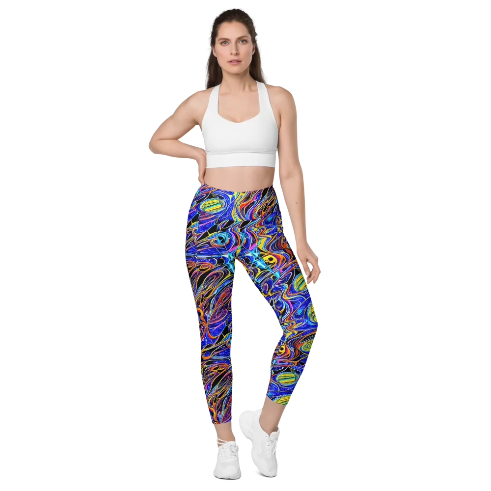 Sonic Saffron on Leggings with Pockets — Front