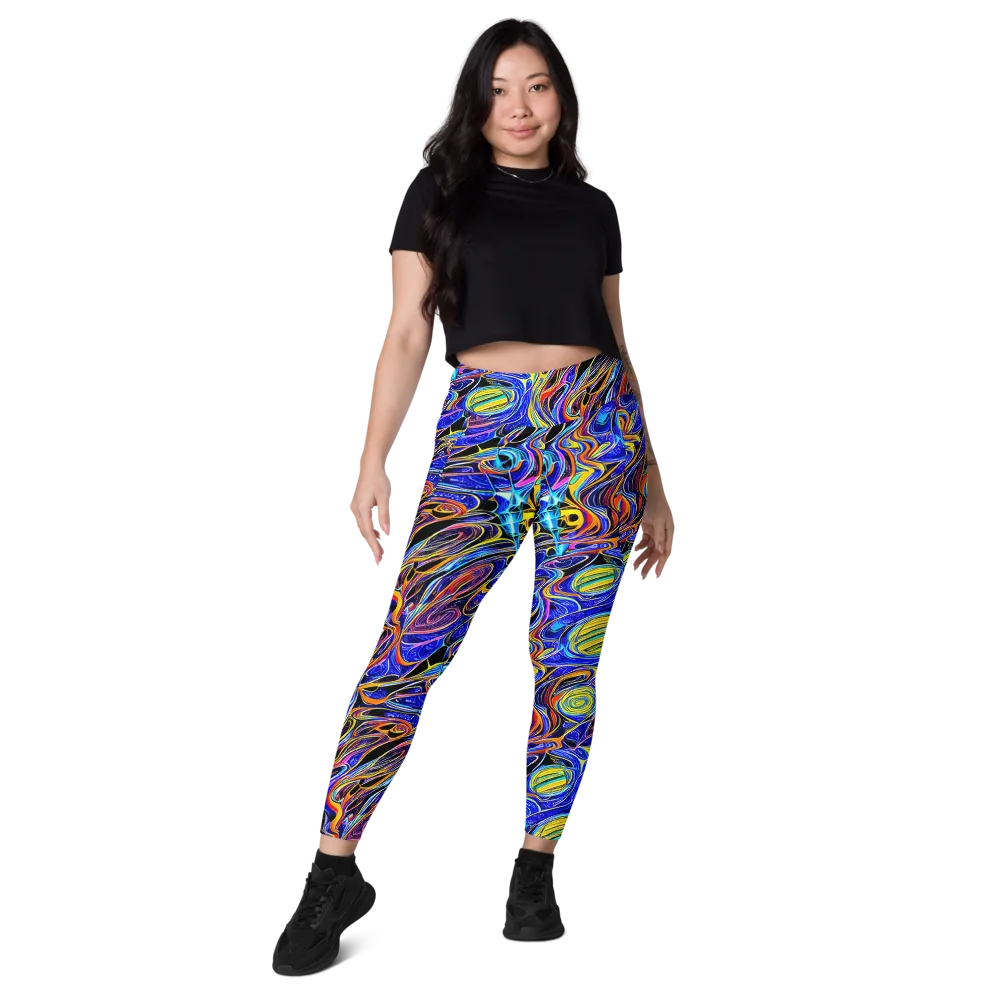 Sonic Saffron on Leggings with Pockets — Front