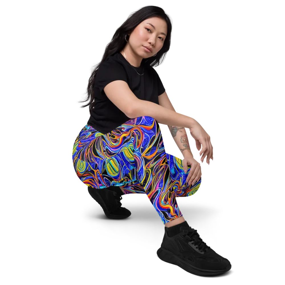 Sonic Saffron on Leggings with Pockets — Right Front