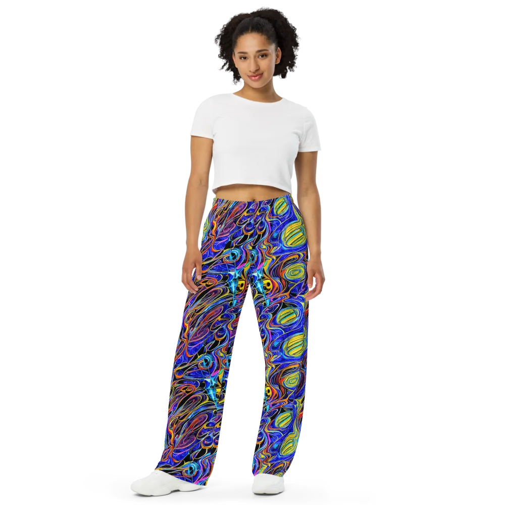 Sonic Saffron on Wide-Leg Pants — Front