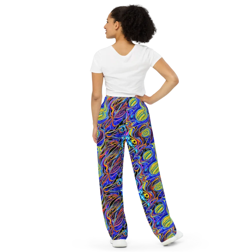 Sonic Saffron on Wide-Leg Pants — Back