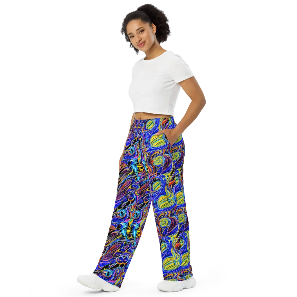 Sonic Saffron on Wide-Leg Pants — Left Front