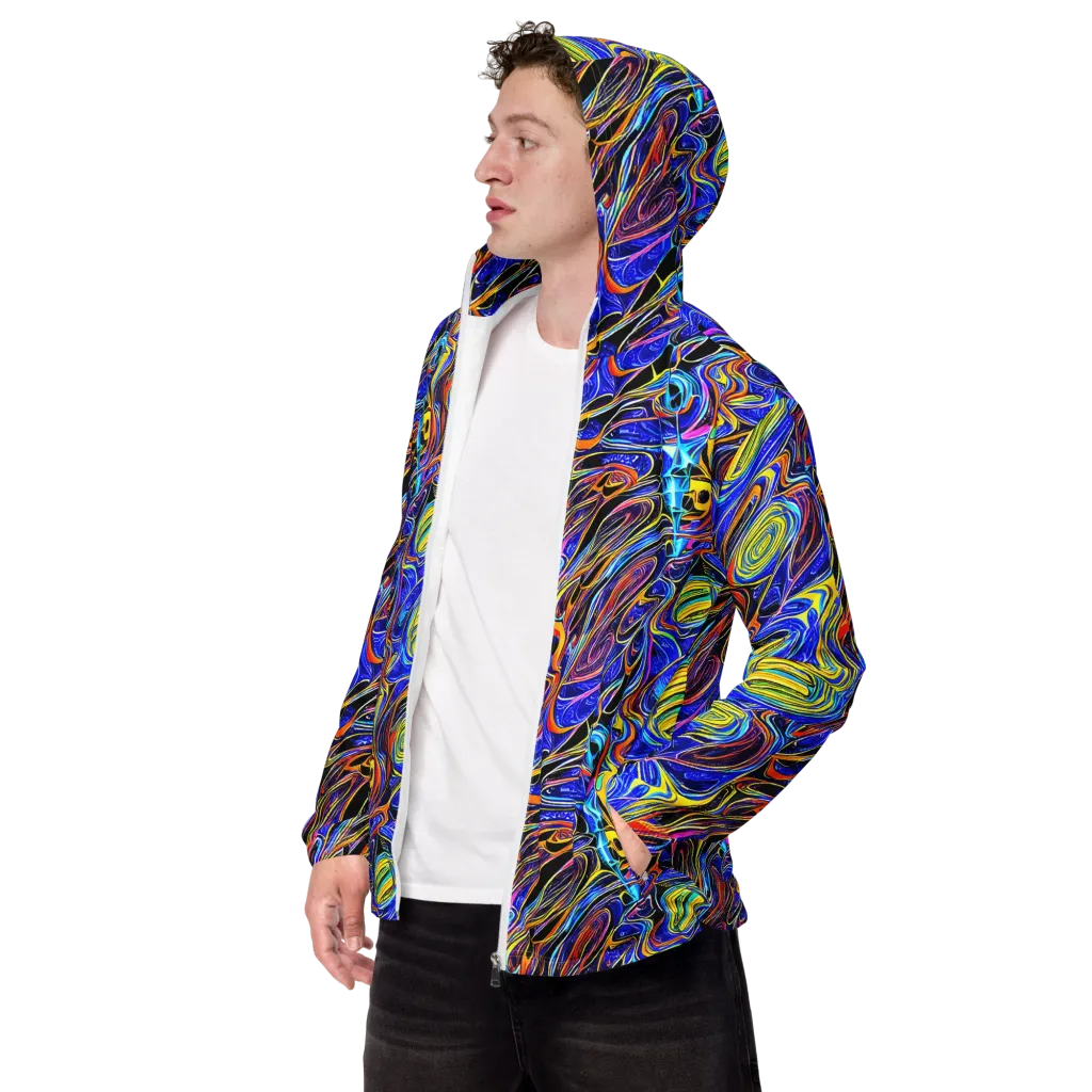 Sonic Saffron on Men's Windbreaker — Left Front