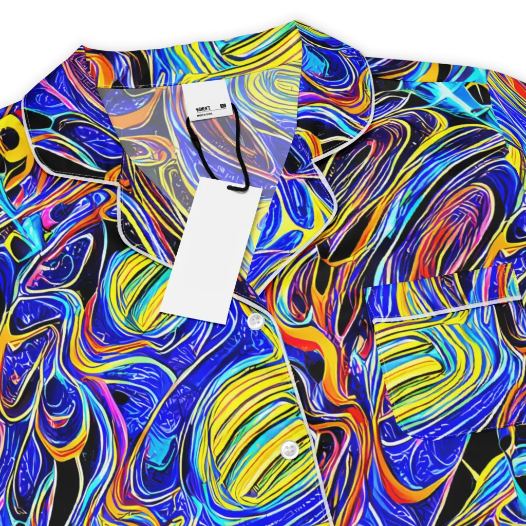 Sonic Saffron on Women's Short Sleeve Pajama Top — Product details