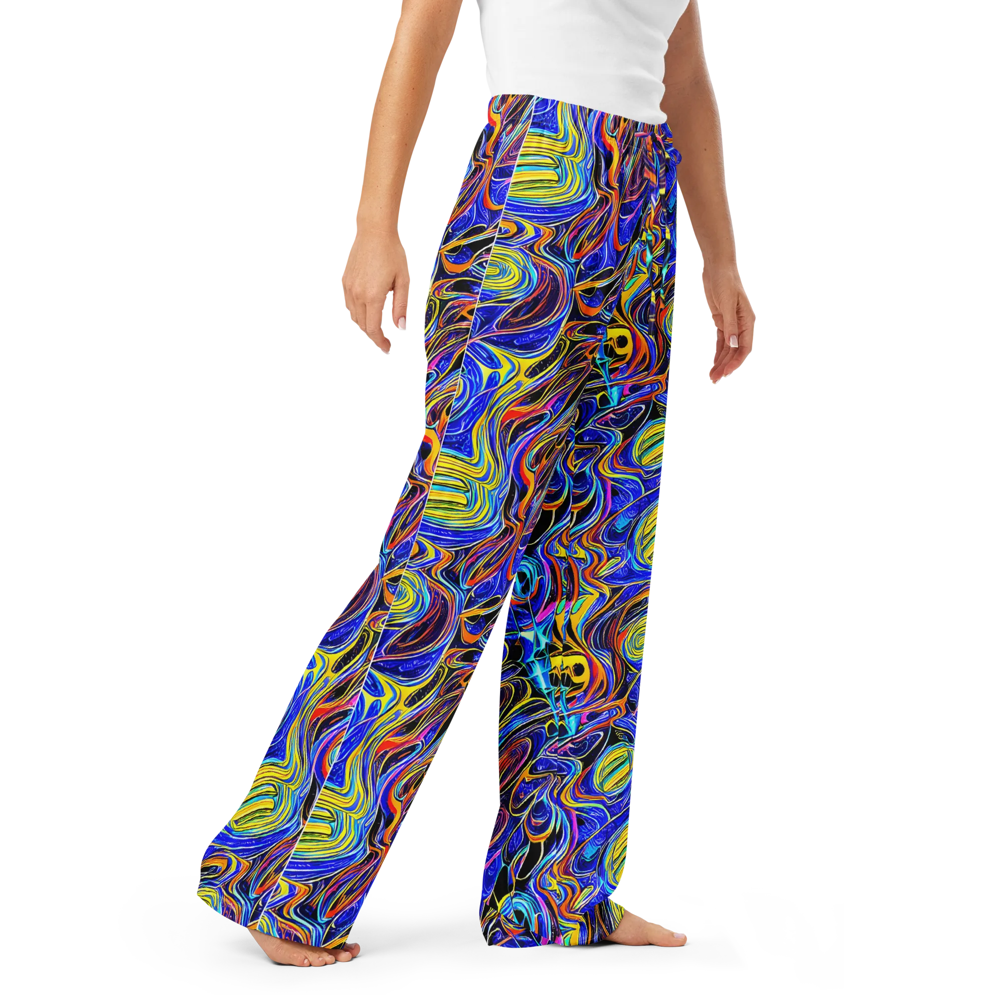 Sonic Saffron on Women's Pajama Pants — Right Front