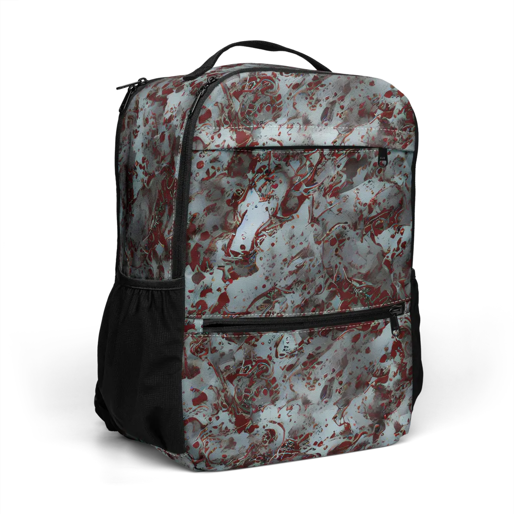 Crimson Undertow on Utility Backpack — Right Front