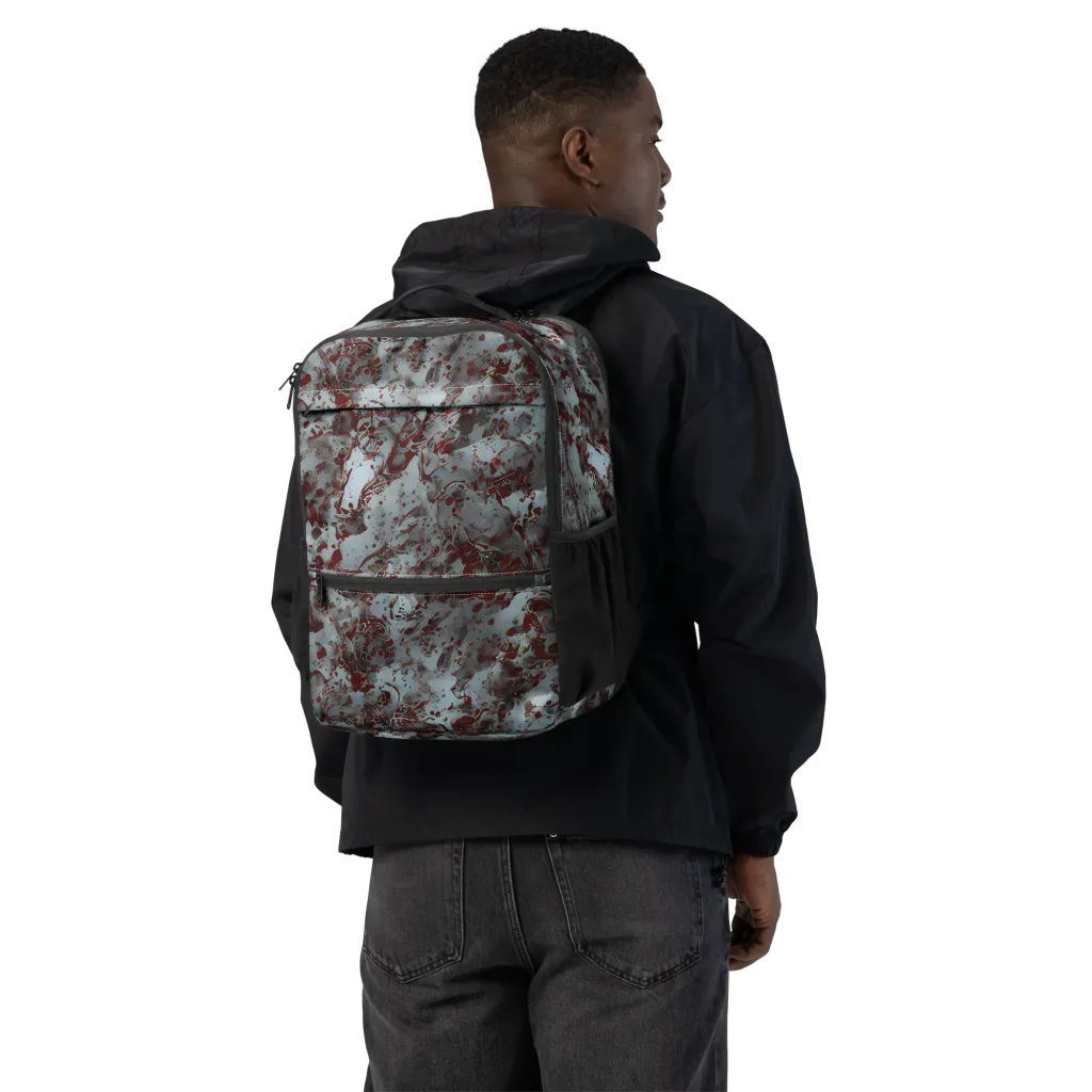 Crimson Undertow on Utility Backpack — Back