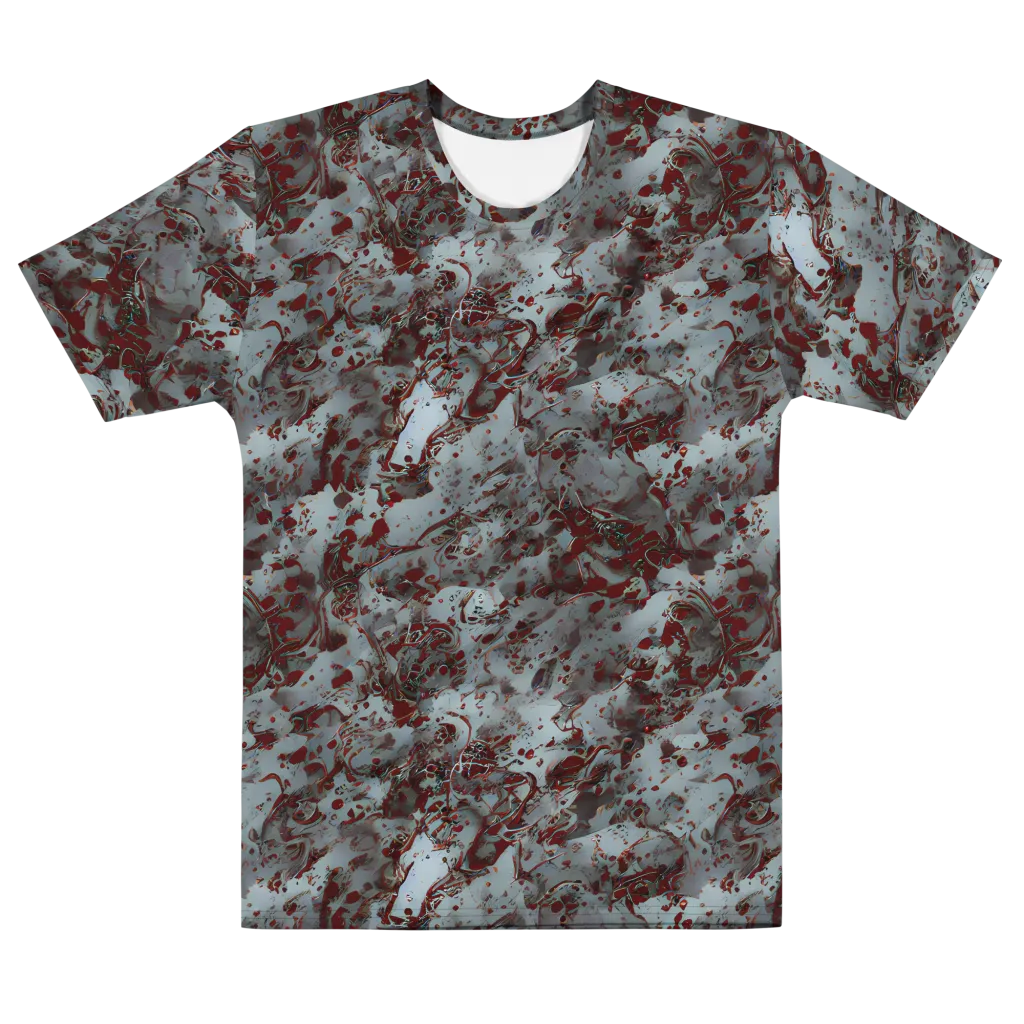 Crimson Undertow on Men's Cotton Crew Neck T-Shirt — Front
