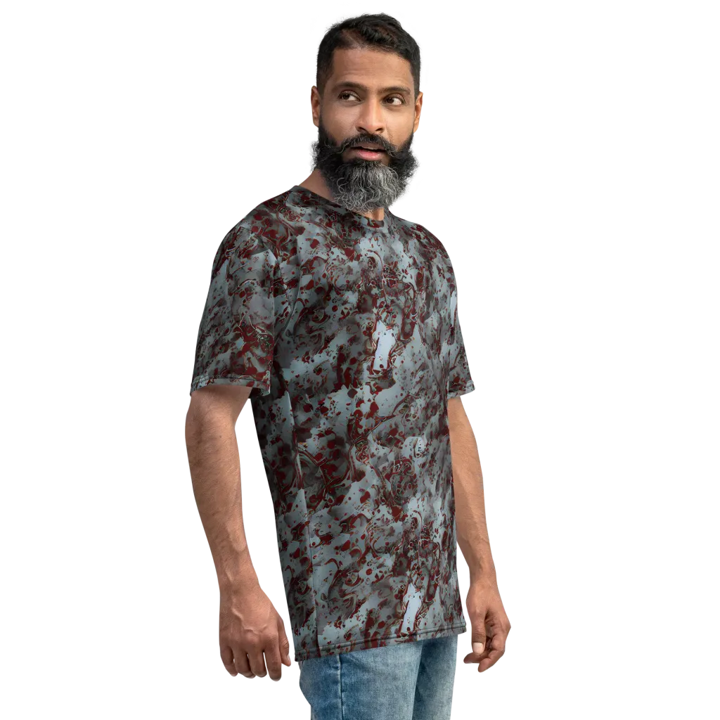 Crimson Undertow on Men's Crew Neck T-Shirt — Right