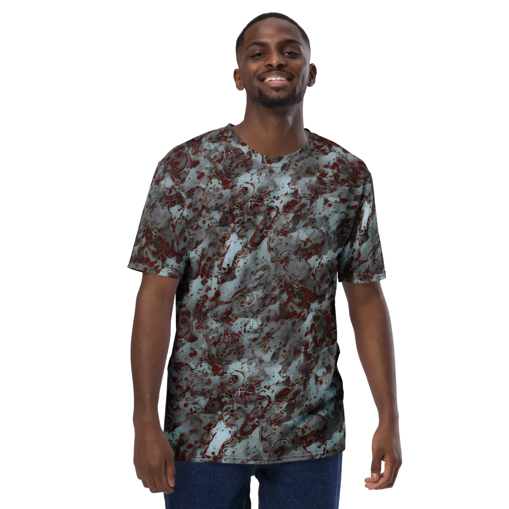 Crimson Undertow on Men's Crew Neck T-Shirt — Front