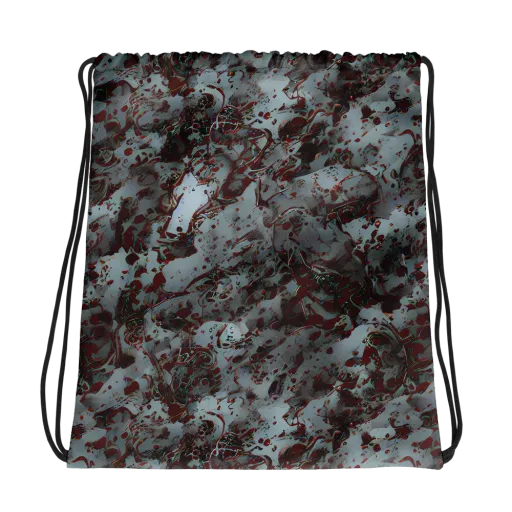 Crimson Undertow on a Drawstring Bag