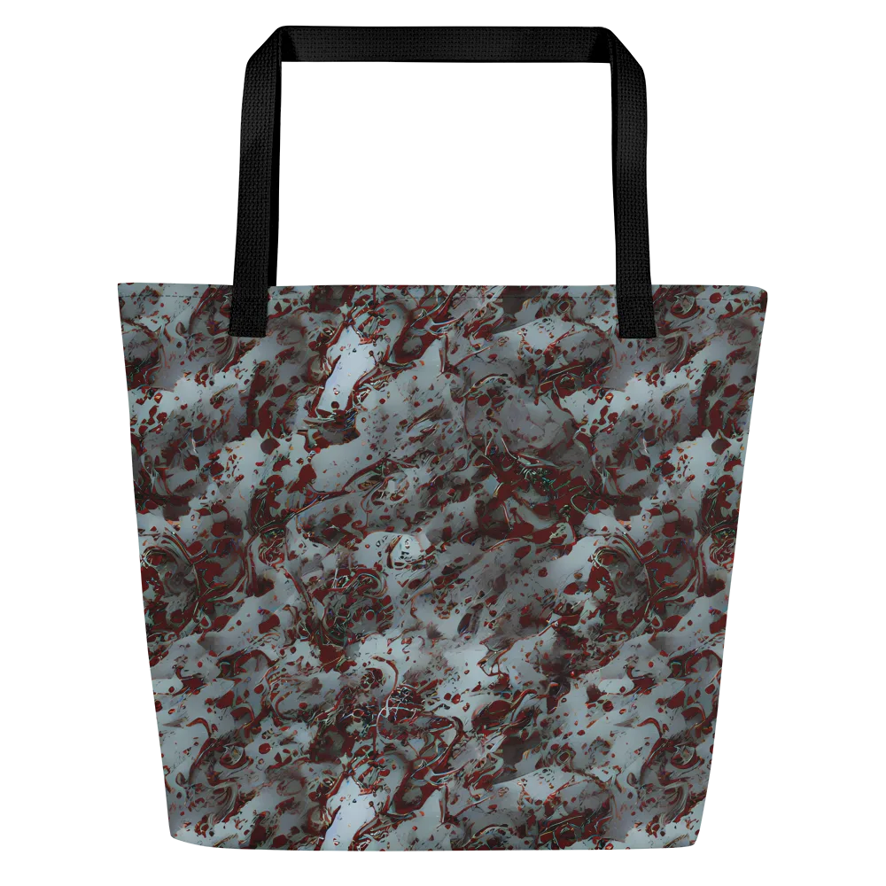 Crimson Undertow on Large Tote Bag W/ Pocket — Front