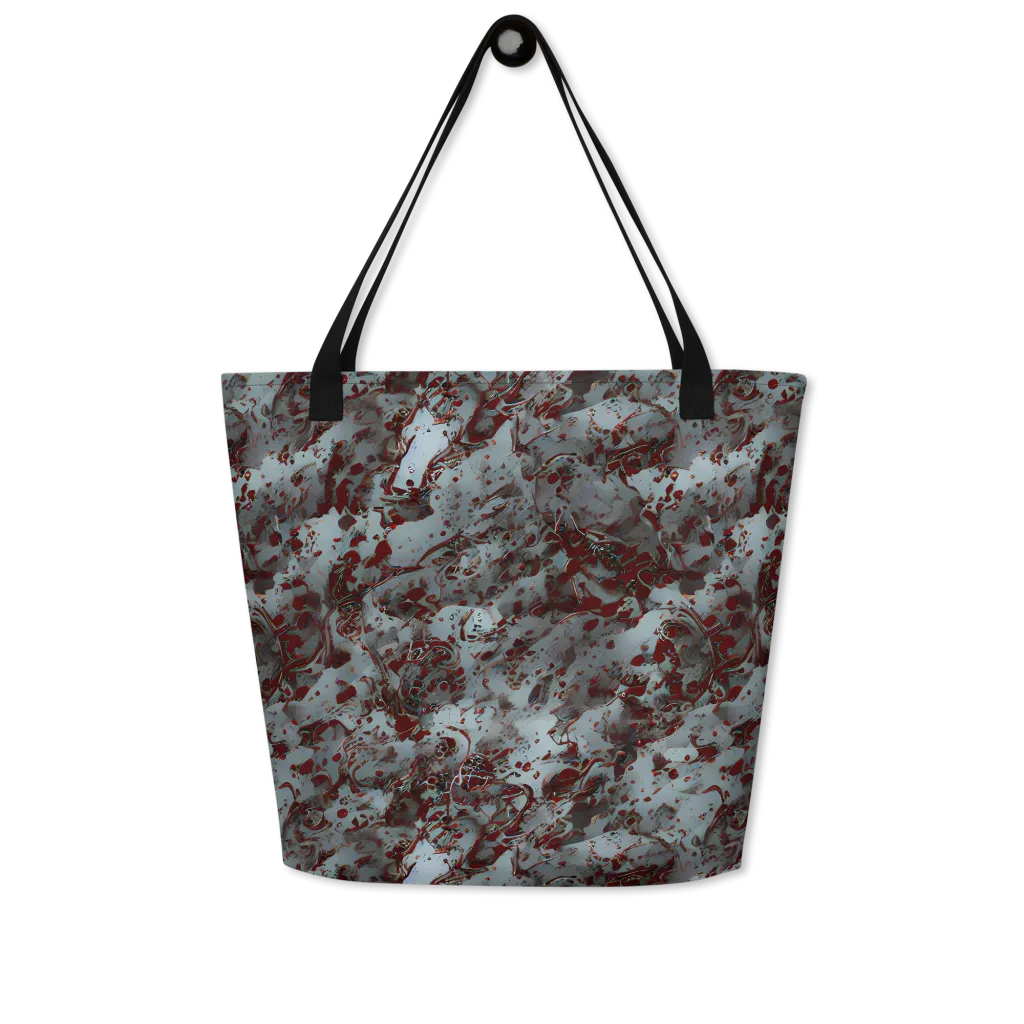 Crimson Undertow on Large Tote Bag W/ Pocket — Front