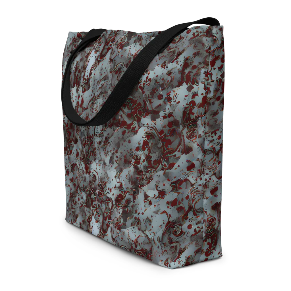 Crimson Undertow on Large Tote Bag W/ Pocket — Front