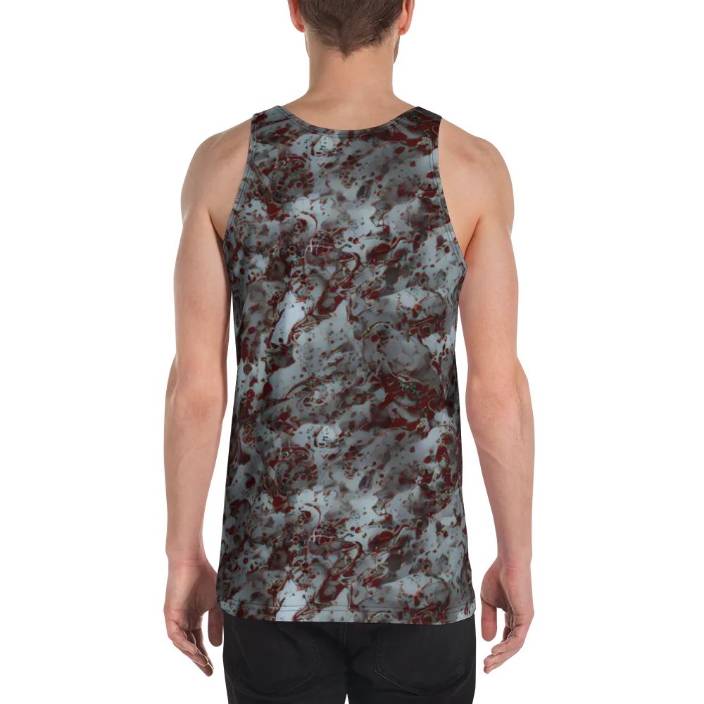 Crimson Undertow on Men's Tank Top — Back