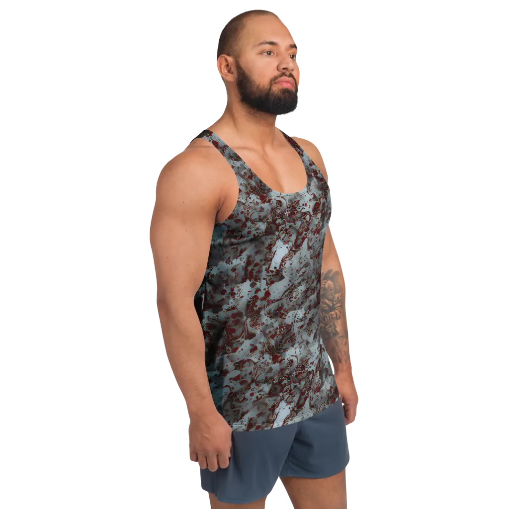 Crimson Undertow on Men's Tank Top — Right Front