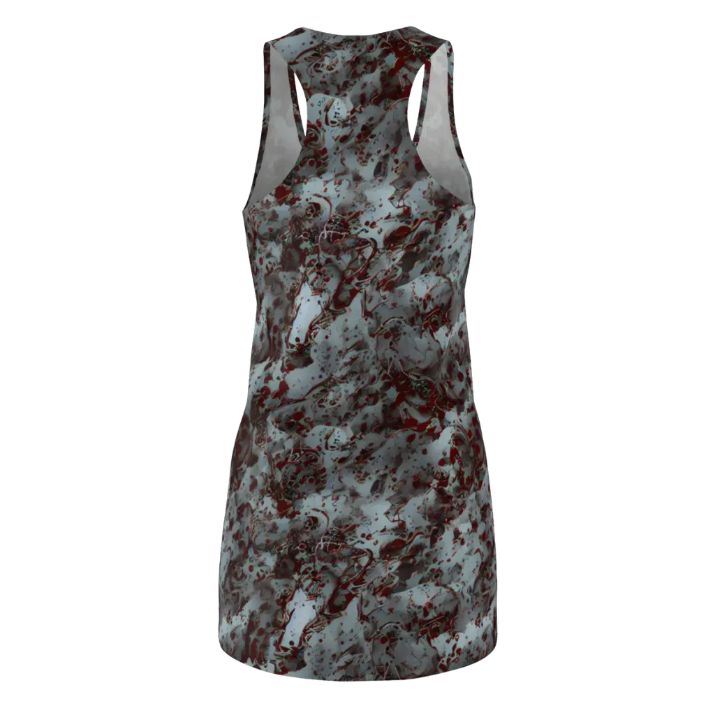 Crimson Undertow on Racerback Dress — Back
