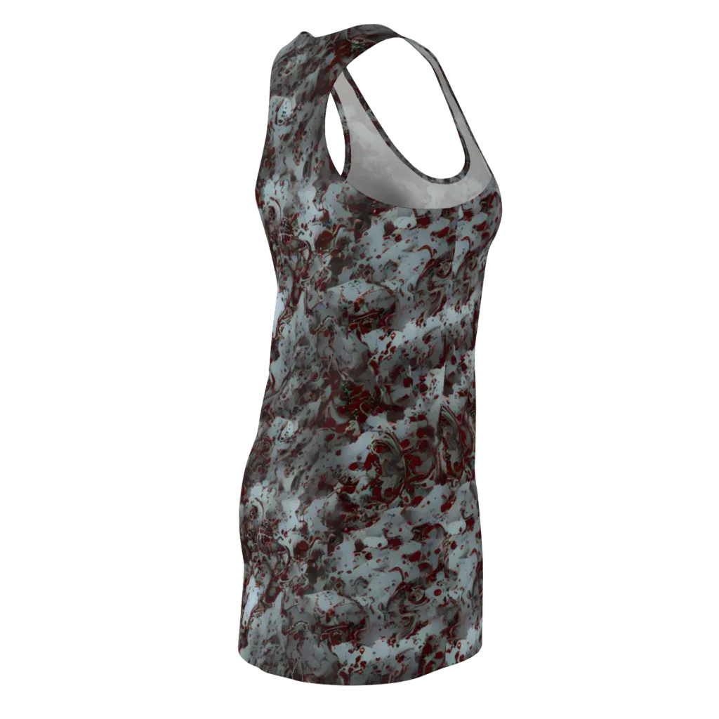 Crimson Undertow on Racerback Dress — Back Side