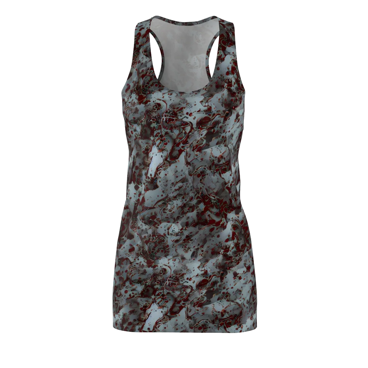 Crimson Undertow on Racerback Dress — Front