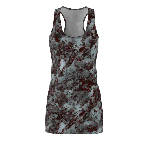 Crimson Undertow on a Racerback Dress