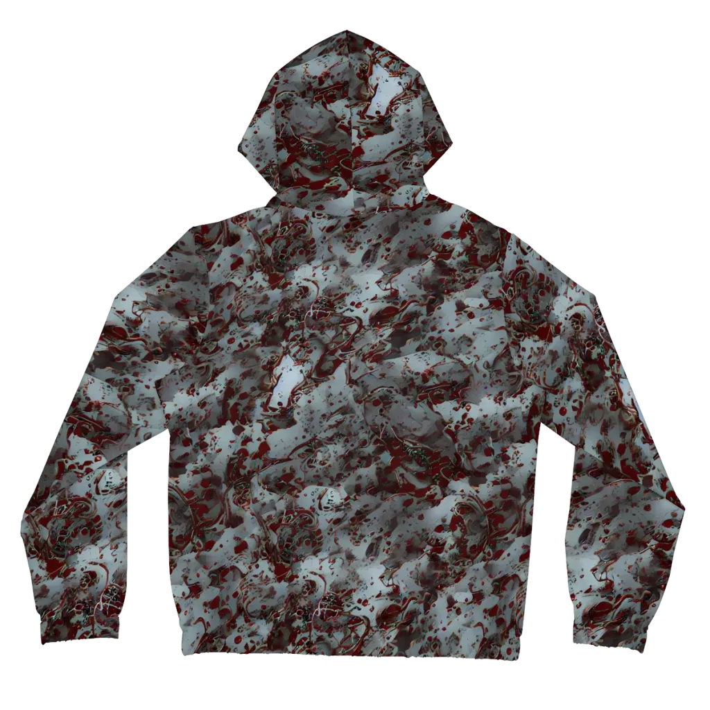 Crimson Undertow on Women's Full-Zip Hoodie — Back