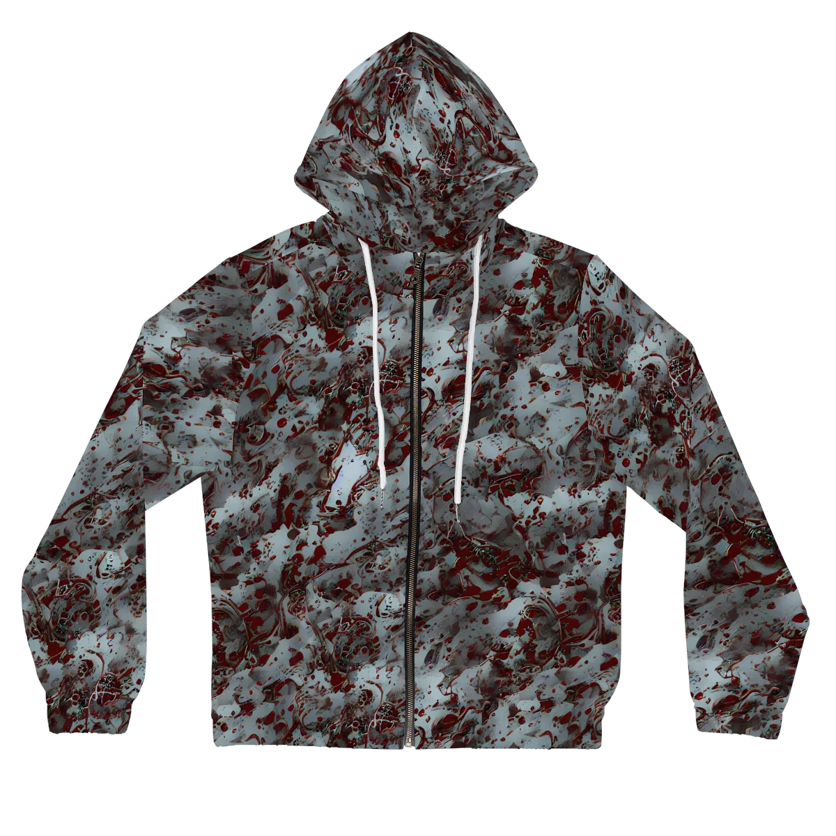 Crimson Undertow on Women's Full-Zip Hoodie — Front