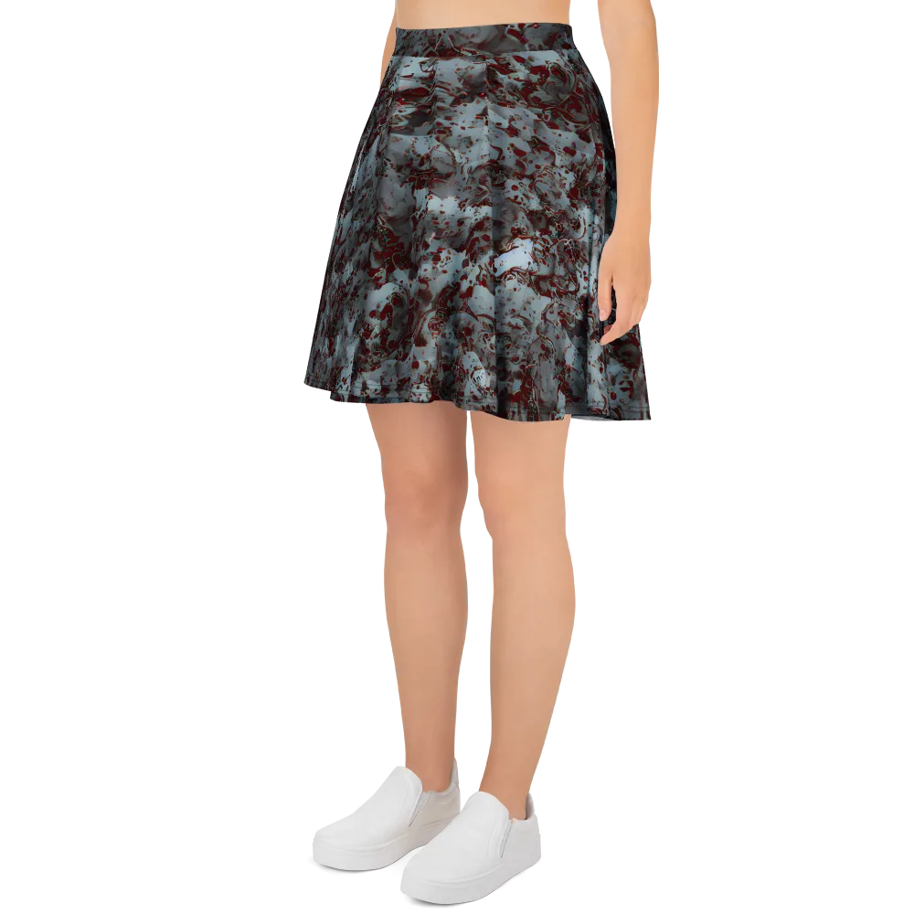 Crimson Undertow on Skater Skirt — Left