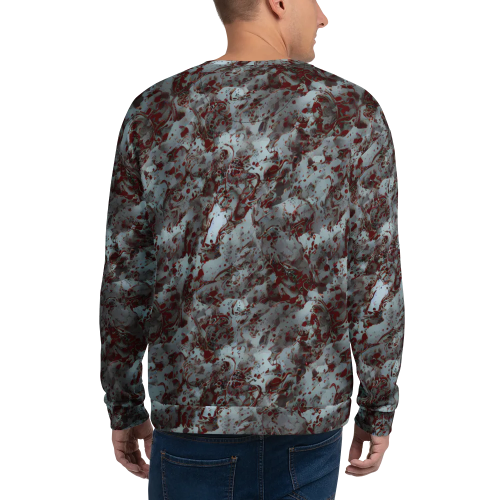 Crimson Undertow on Sweatshirt — Back
