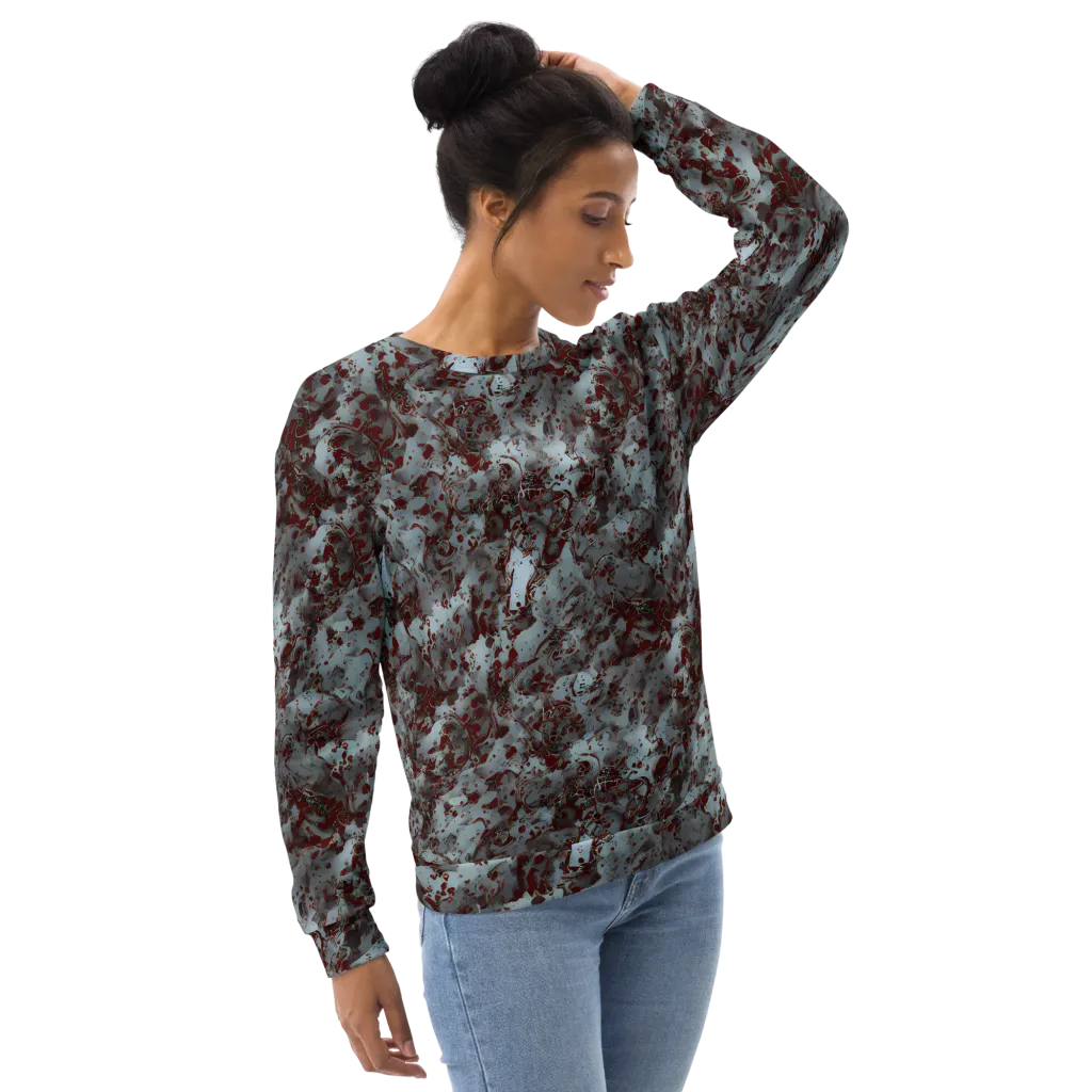 Crimson Undertow on Sweatshirt — Right Front