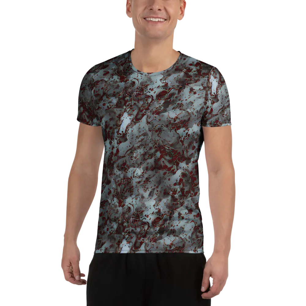Crimson Undertow on Men's Athletic T-Shirt — Front
